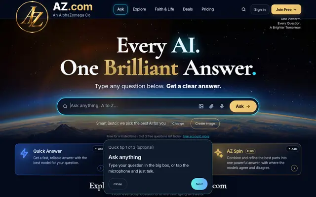 AZ.com home page