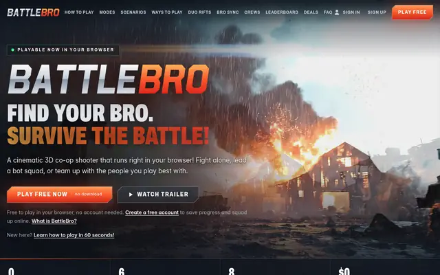 BattleBro home page
