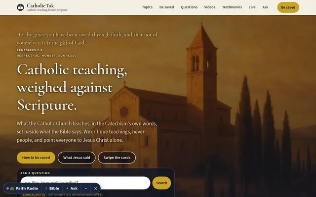 CatholicTok home page