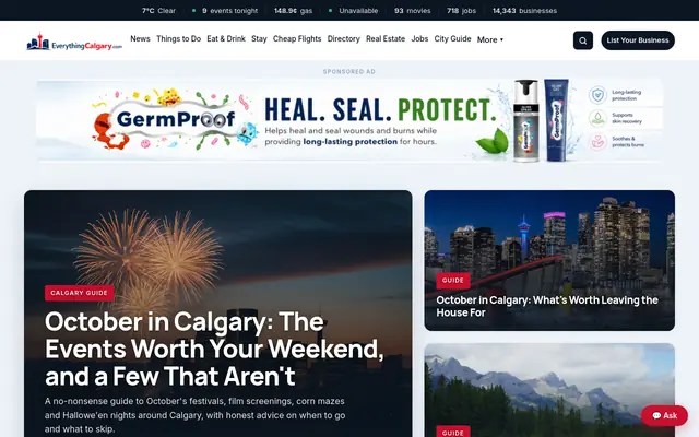 Everything Calgary home page