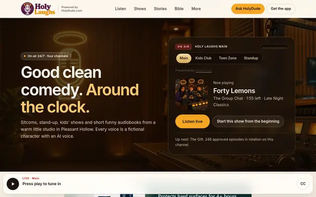 Holy Laughs home page