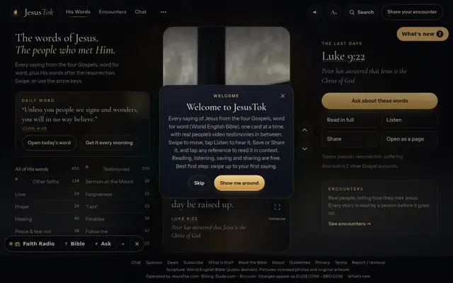 JesusTok home page