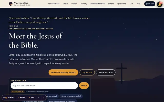 MormonTok home page