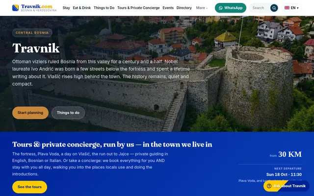 Travnik.com home page