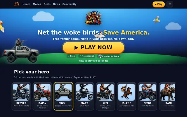 Whack-A-Woke home page